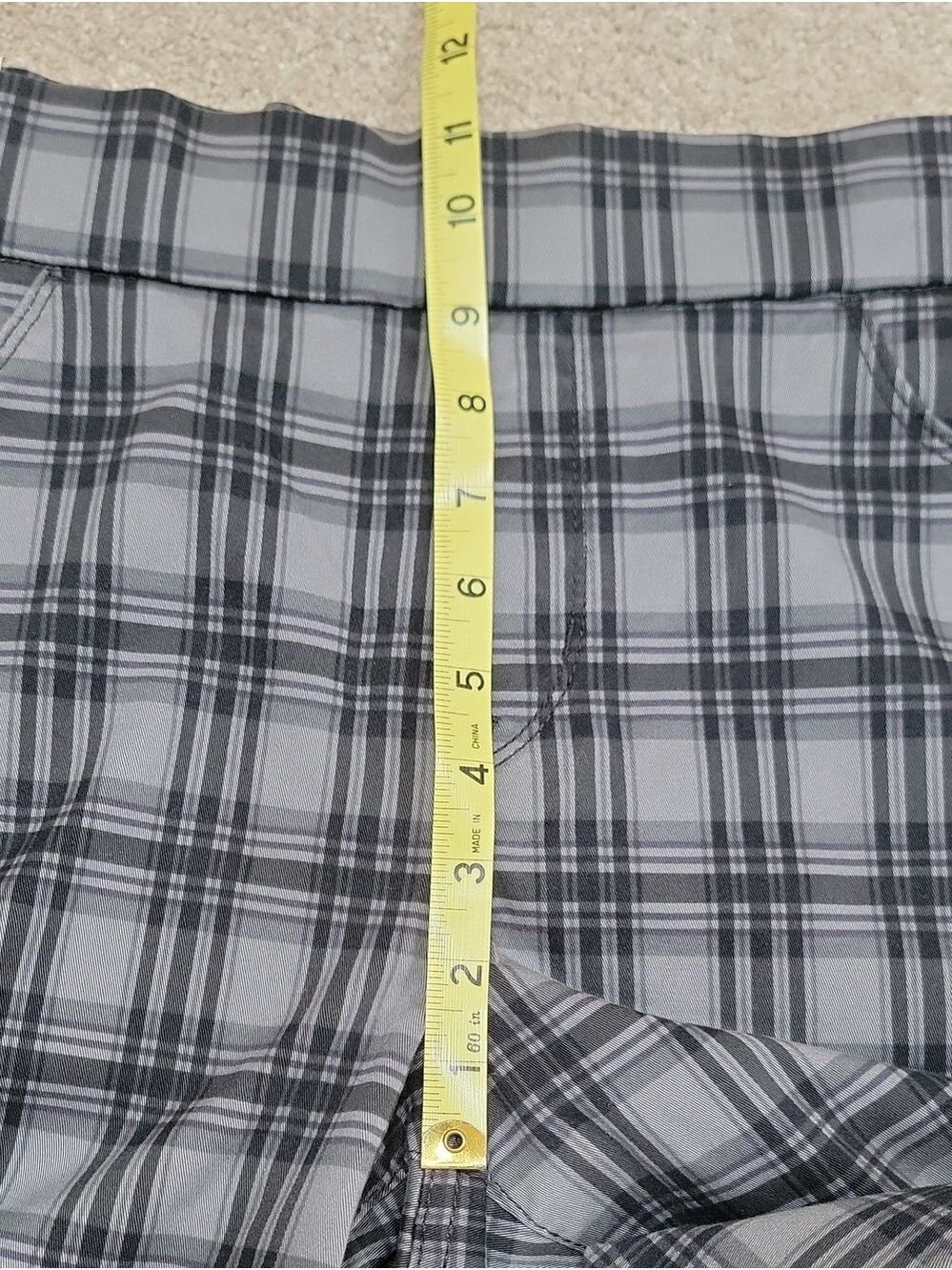 Nine West Heidi Black & Gray Plaid Pull-On Skinny Pants Size 12 NWT - Picture 6 of 15